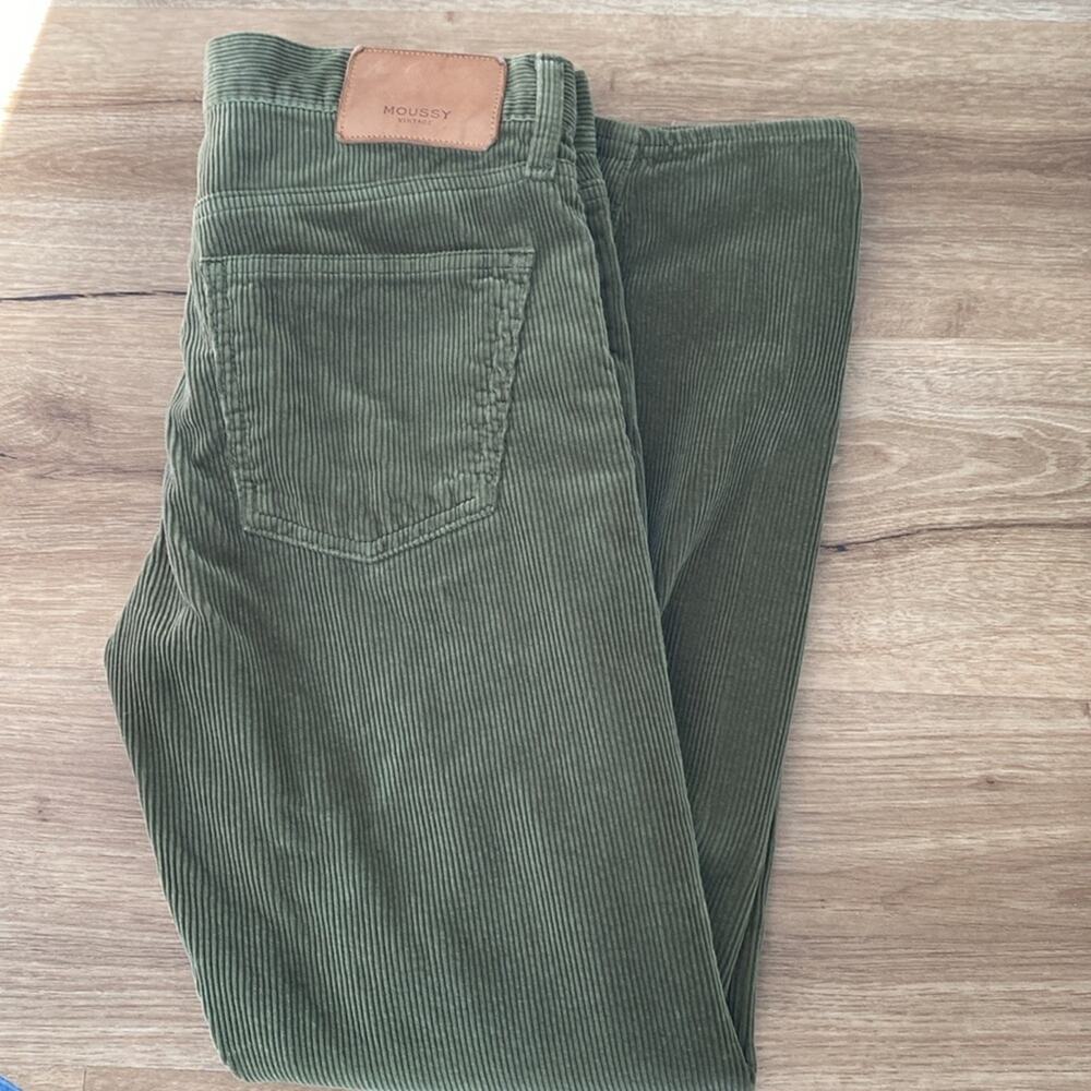 Moussy Vintage Howa Corduroy Pants Green sz 27